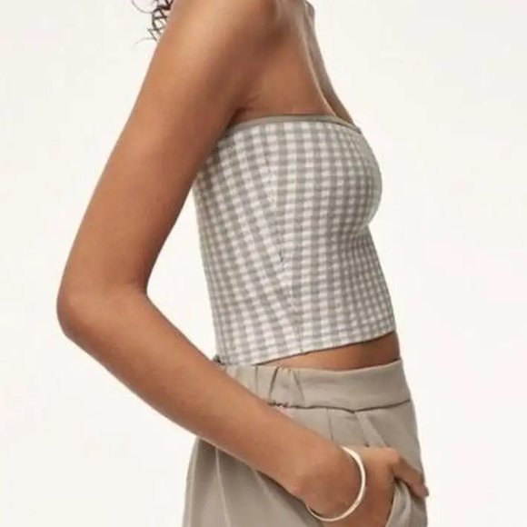 Babaton Aritzia Essamba Knit Sculpt Knit Crop Top - Picture 3 of 4